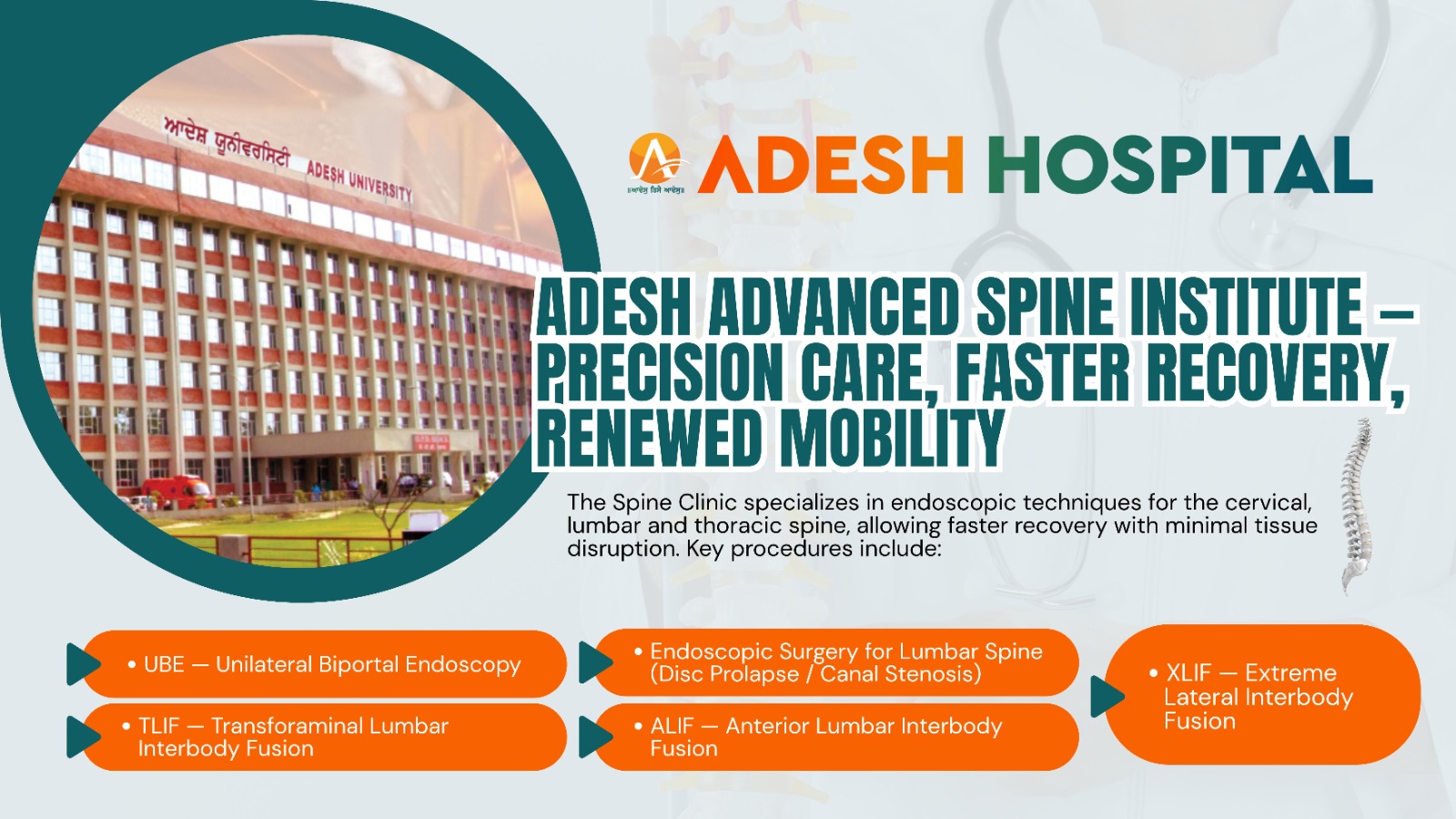 Adesh Advanced Spine Institute — Precision Care, Faster Recovery, Renewed Mobility